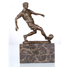 Спортивный рис Футболист Домашний декор Бронзовая скульптура Статуя TPE-737